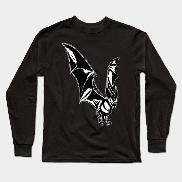 Bat Attack! Long Sleeve T-Shirt by RadRecorder